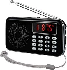 Портативный мини AM FM радио динамик MP3 музыкальный плеер поддержка TF карты/USB со светодиодным дисплеем, фонарик цена и информация | Аксессуары для телефонов | kaup24.ee