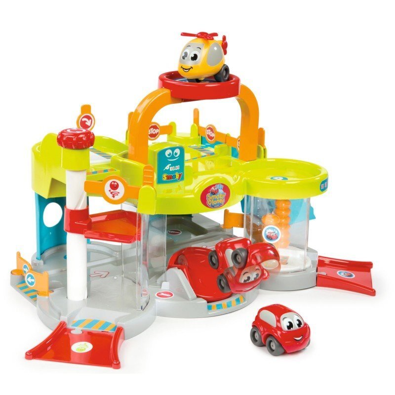 Mitmekorruseline autogaraaž Smoby Vroom Planet First Garage цена и информация | Imikute mänguasjad | kaup24.ee