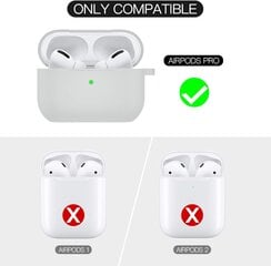 Для Airpods Pro Чехол, Мягкий Силиконовый Чехол, Амортизирующий Защитный Чехол С Брелком цена и информация | Аксессуары для телефонов | kaup24.ee