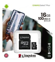 Kingston MicroSDHC 16GB (+ SD adapter) цена и информация | Карты памяти для телефонов | kaup24.ee