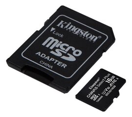 Kingston MicroSDHC 16GB (+ SD adapter) цена и информация | Карты памяти для телефонов | kaup24.ee