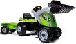 Pealeistutav traktor-laadur tarvikutega Smoby, roheline цена и информация | Imikute mänguasjad | kaup24.ee