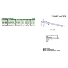 Штангенциркуль Insize 0-200 мм/0-8", 0,05 мм/1/128" цена и информация | Механические инструменты | kaup24.ee