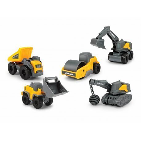 Ehitusmasinate komplekt Simba Dickie Toys Construction Volvo Micro Workers 5 tk hind ja info | Poiste mänguasjad | kaup24.ee