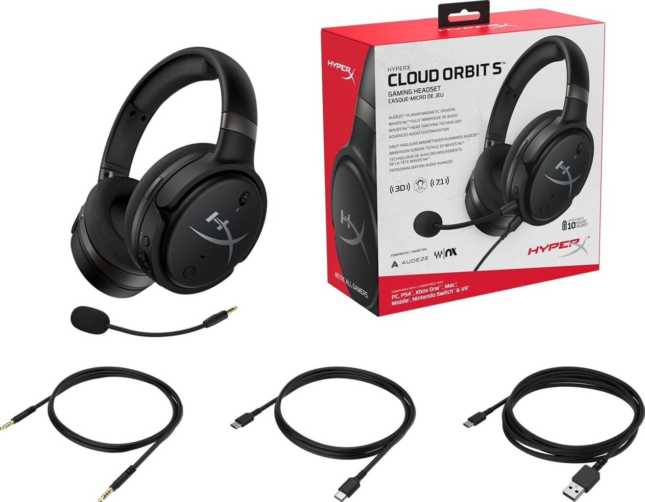 HyperX Cloud Orbit S Black hind ja info | Kõrvaklapid | kaup24.ee