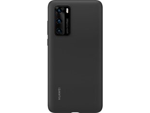 Telefoniümbris Huawei Silicone Case, telefonile Huawei P40, must hind ja info | Telefoni kaaned, ümbrised | kaup24.ee