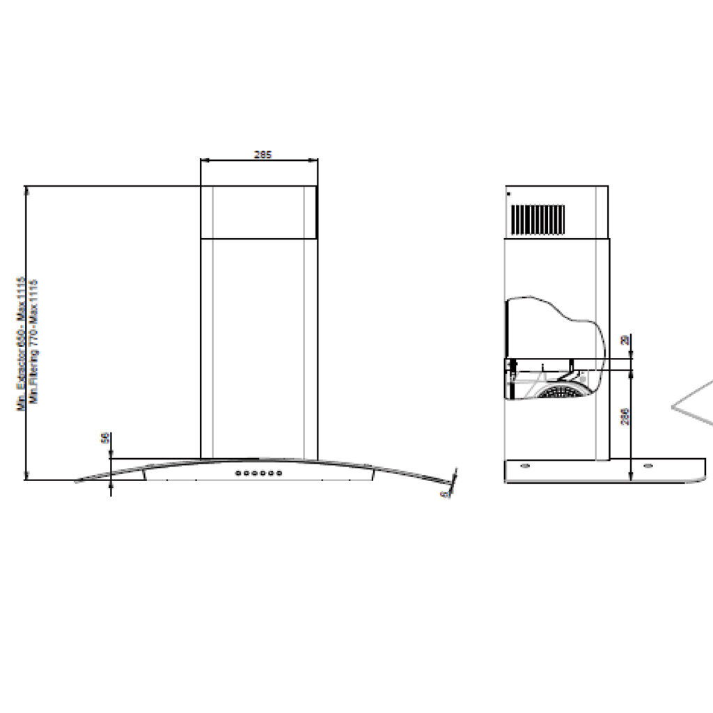 Tecnowind FLEX 90 BL hind ja info | Õhupuhastid | kaup24.ee