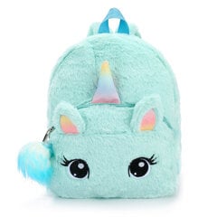 Plush Unicorn seljakott, Mini Unicorn seljakott tüdrukutele, roheline цена и информация | Школьные рюкзаки, спортивные сумки | kaup24.ee