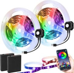 Многоцветная светодиодная лента 2x3 м с PIR-датчиком движения и RGB-приложением цена и информация | Светодиодные ленты | kaup24.ee