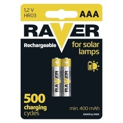 Аккумуляторы Raver HR03 400 мАч (AA) 2 шт. цена и информация | Батарейки | kaup24.ee