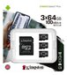 Kingston microSDHC 64GB (+ SD adapter) hind ja info | Mobiiltelefonide mälukaardid | kaup24.ee
