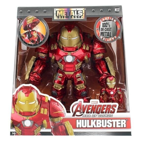 Metallist kujukeste komplekt Marvel Hulkbuster 15 cm + Ironman 5 cm hind ja info | Poiste mänguasjad | kaup24.ee