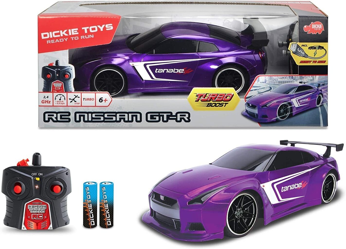 Kaugjuhitav mudelauto Nissan GT-R 1:16 Simba Dickie Toys цена и информация | Poiste mänguasjad | kaup24.ee