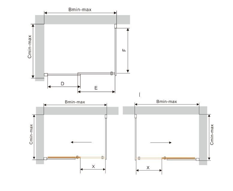 Dušikabiin Mexen Omega, 8 mm, 130x70,80,90,100, grey hind ja info | Dušikabiinid | kaup24.ee