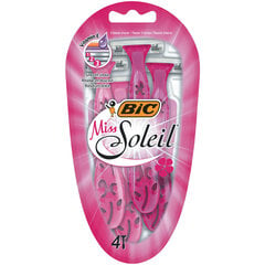 Одноразовые бритвы Bic Miss Soleil, 4 шт. цена и информация | Средства для бритья | kaup24.ee
