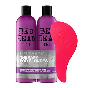 Komplekt TIGI Bed Head Dumb Blonde: šampoon 750ml + palsam 750ml + RICH juuksehari hind ja info | Šampoonid | kaup24.ee