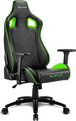 Игровое кресло Sharkoon Elbrus 2, черное/зеленое цена и информация | Офисные кресла | kaup24.ee