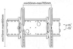 iTech PLB-2B 37-70” цена и информация | Кронштейны и крепления для телевизоров | kaup24.ee