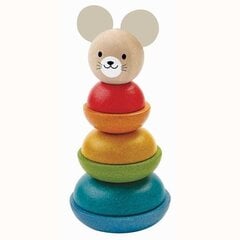 Пирамида PlanToys «Stacking Ring» цена и информация | Drewniana Wieża Piramida Kura Nakładanie Kolorowych Kwadratów LD-15 15276 | kaup24.ee