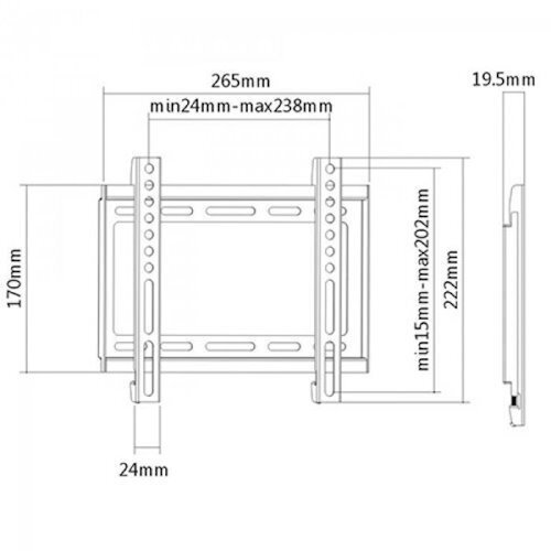 iTech PL2, 23’’-42’’ hind ja info | Teleri seinakinnitused ja hoidjad | kaup24.ee