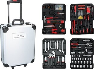 Kohver tööriistade komplektiga, 187 osa hind ja info | Kinzo Sanitaartehnika, remont, küte | kaup24.ee