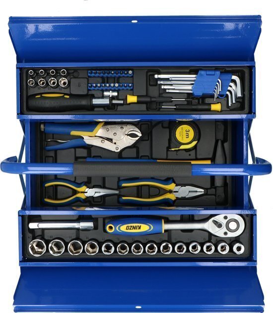 Tööriistakast koos mitmesuguste tööriistadega, 64 tk. цена и информация | Käsitööriistad | kaup24.ee