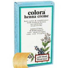 Натуральная крем-краска на основе хны Colora Henna Creme Gold Blond цена и информация | Краска для волос | kaup24.ee