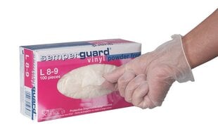 Одноразовые виниловые перчатки Semperit Semperguard, размер S, 100 шт. цена и информация | Аптечки | kaup24.ee