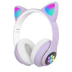 Juhtmeta Bluetooth-peakomplekt-Cat Ear LED mängupeakomplekt, lilla цена и информация | Наушники | kaup24.ee