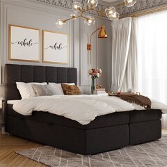 Кровать Selsey Erlar 180x200 см, черная цена и информация | Кровати | kaup24.ee