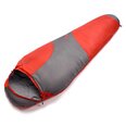 Спальный мешок Meteor Trail одноместный, серый/красный
