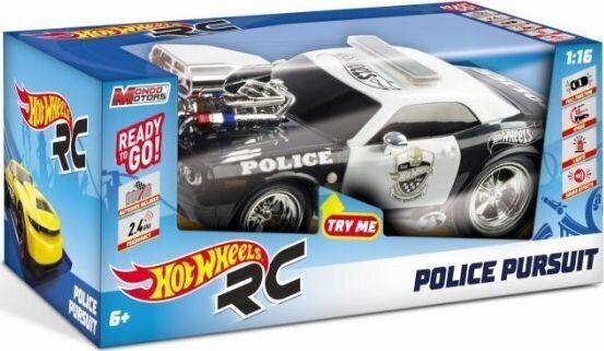 Kaugjuhitav politseiauto Hot Wheels RC Police Pursuit 1:16 hind ja info | Poiste mänguasjad | kaup24.ee