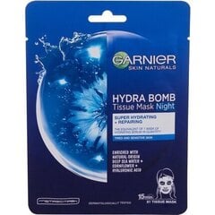 Увлажняющая листовая маска для лица Garnier Skin Active Moisture Bomb, 32 г цена и информация | Маски для лица, патчи для глаз | kaup24.ee