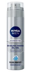 Гель для бритья Nivea Men Silver Protect, 200 мл цена и информация | Косметика и средства для бритья | kaup24.ee