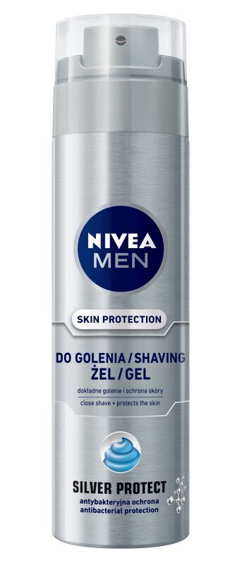 Raseerimisgeel Nivea Men Silver Protect, 200 ml hind ja info | Raseerimisvahendid | kaup24.ee