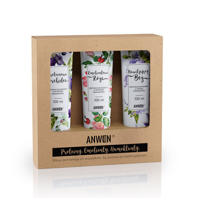 Juuksehoolduskomplekt Anwen 3 x 100 ml цена и информация | Juuksepalsamid | kaup24.ee