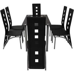 Комплект столовой мебели, Черный цена и информация | Комплекты мебели для столовой | kaup24.ee