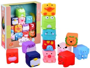 Водные игрушки TC Bath Toys Квадратные зверюшки, 12 ч. цена и информация | Игрушки для малышей | kaup24.ee
