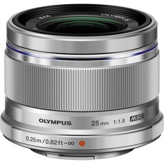 Olympus M.ZUIKO DIGITAL 25mm F1.8 (Silver) цена и информация | Объективы | kaup24.ee