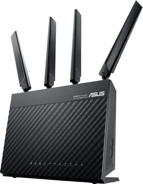 Asus AC1900 Dual Band LTE Router 4G-AC68U 802.11ac, 10 hind ja info | Ruuterid | kaup24.ee