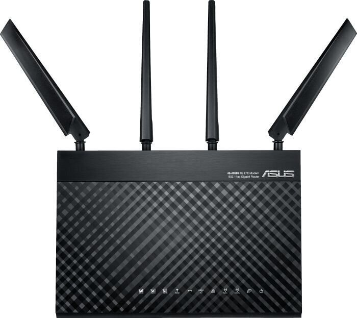 Asus AC1900 Dual Band LTE Router 4G-AC68U 802.11ac, 10 hind ja info | Ruuterid | kaup24.ee