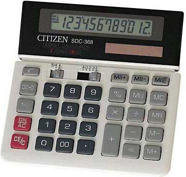 Töölaua kalkulaator Citizen SDC 368 hind ja info | Kirjatarbed | kaup24.ee