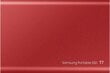 Samsung SSD T7 1TB, Punane (MU-PC1T0R/WW) цена и информация | Välised kõvakettad (SSD, HDD) | kaup24.ee