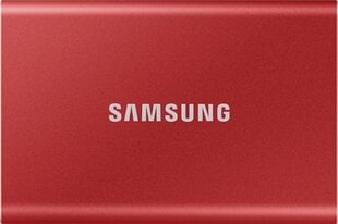 Samsung SSD T7 1TB, Punane (MU-PC1T0R/WW) hind ja info | Välised kõvakettad (SSD, HDD) | kaup24.ee