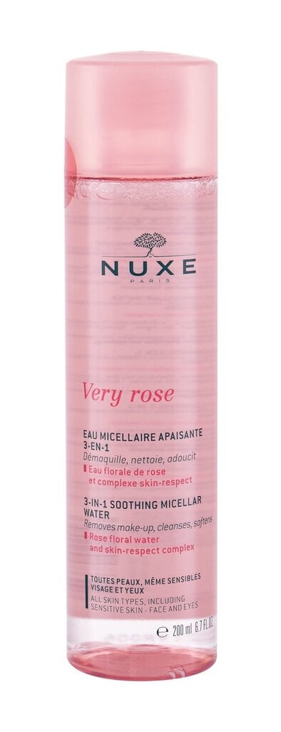 Mitsellaarvesi Nuxe Very Rose 3in1 200 ml цена и информация | Näopuhastusvahendid | kaup24.ee