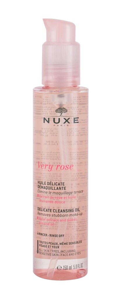 Õrn puhastav näoõli Nuxe Very Rose 150 ml цена и информация | Näopuhastusvahendid | kaup24.ee