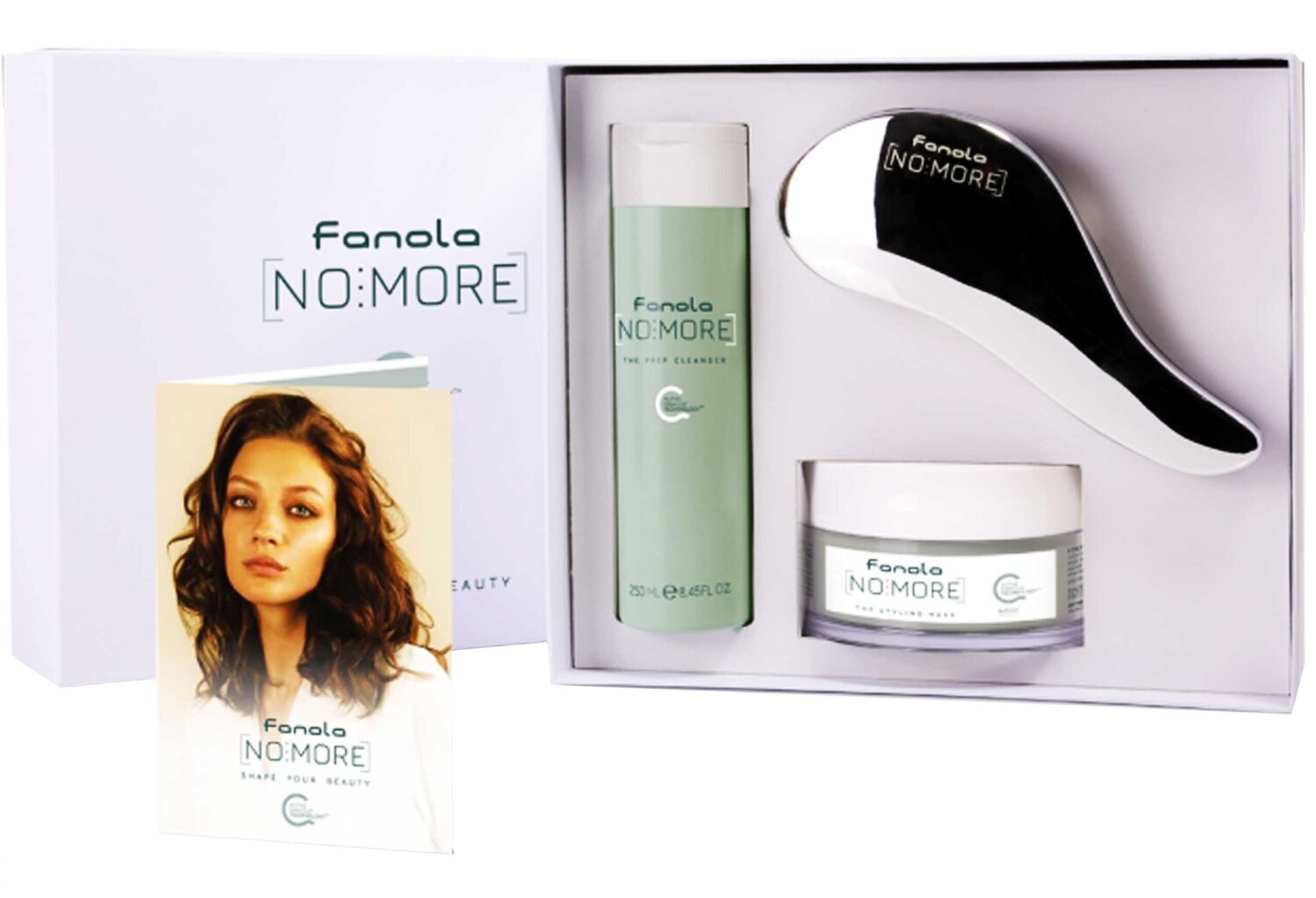Juuksehoolduskomplekt Fanola No More: šampoon 250 ml + juuksemask 200 ml + juuksehari hind ja info | Šampoonid | kaup24.ee