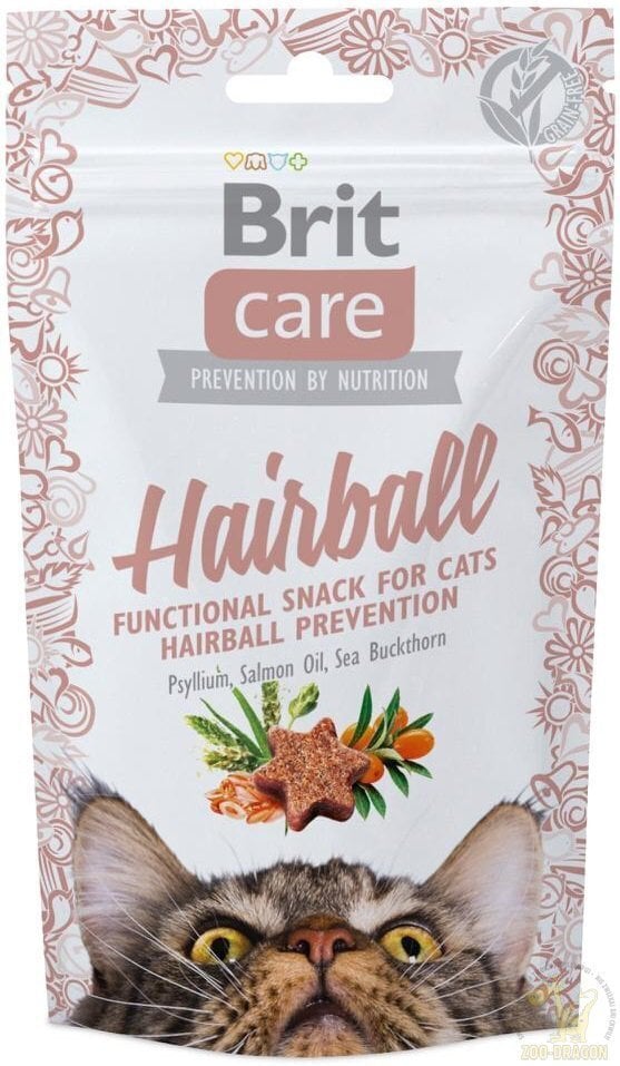 Brit Care maiuspala Hairball, 50 g цена и информация | Maiustused kassidele | kaup24.ee