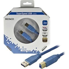 Deltaco USB3-120-K, USB-A/USB-B, 2м цена и информация | Кабели и провода | kaup24.ee