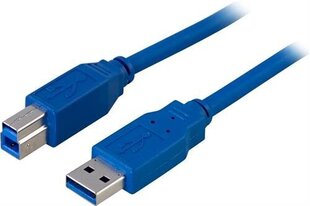 Deltaco USB3-120, USB-A/USB-B, 2m hind ja info | Kaablid ja juhtmed | kaup24.ee